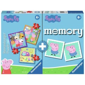 Puzzle si joc memory Peppa Pig 25/36/49 piese
